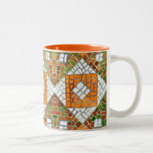 AUTUMN MOSAIC Orange Zwei-Tonen-Tasse Zweifarbige Tasse