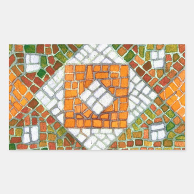 AUTUMN MOSAIC Rectangle Stickers (Vorderseite)