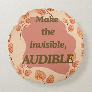 Autumn Motivational Quote Round Throw Pillow Rundes Kissen