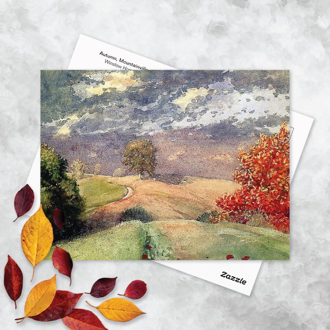 Autumn Mountainville NY Winslow Homer Postkarte (Von Creator hochgeladen)