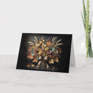 Autumn Mum Birthday Bouquet Karte