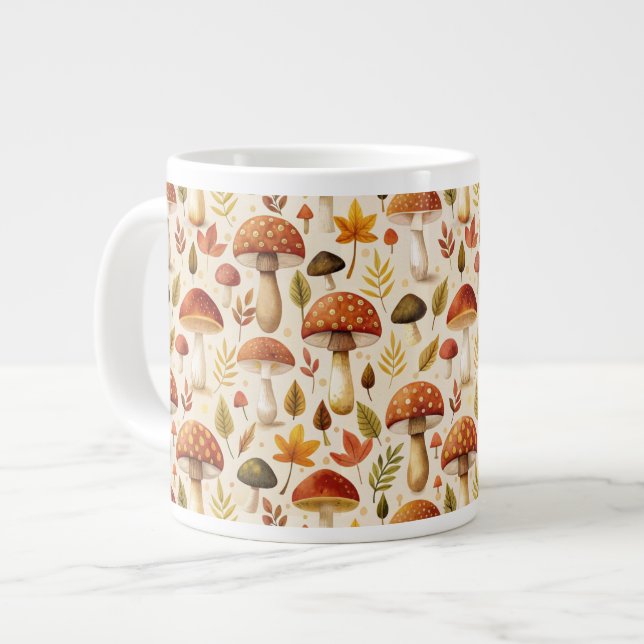 Autumn Mushrooms Jumbo-Tasse (Vorderseite Links)