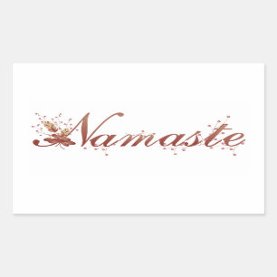 Autumn Namaste Yoga Rechteckiger Aufkleber
