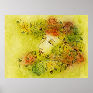 Autumn Nymph Print Poster