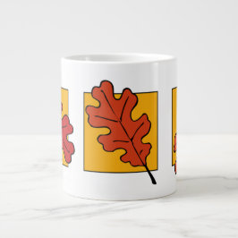 Autumn Oak Leaves Jumbo-Tasse