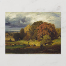 Autumn Oaks George Inness Print Postkarte