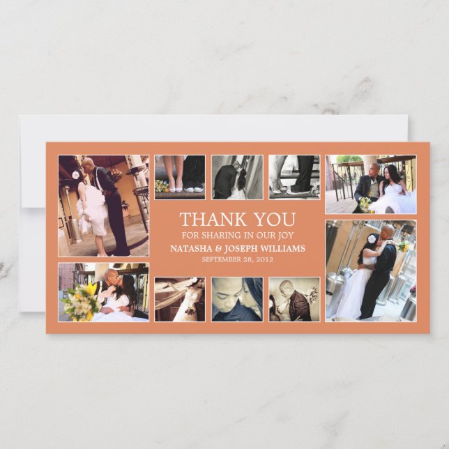 AUTUMN ORANGE COLLAGE | DANKE, DASS DU KARTE (Vorderseite)