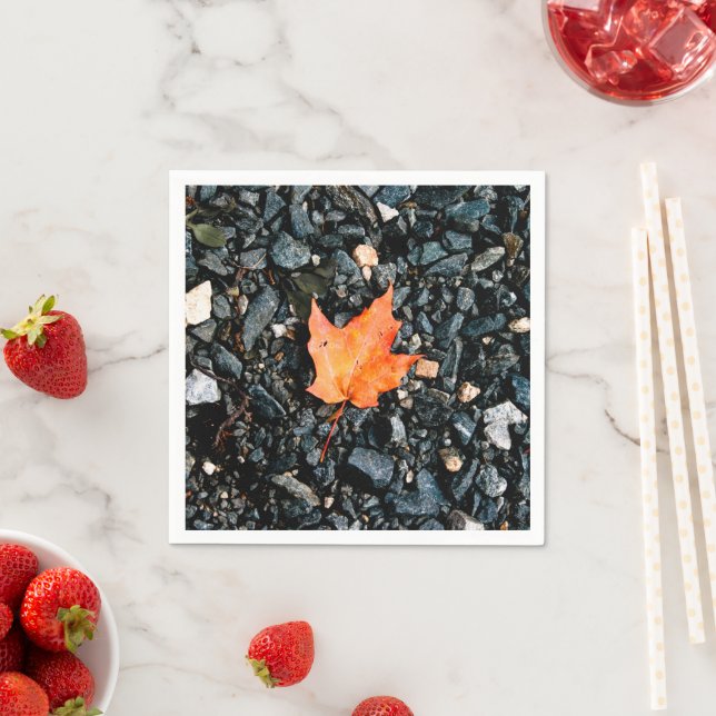 Autumn Orange Leaf Serviette (Beispiel)