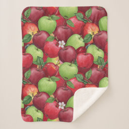 Autumn Orchard Harvest Watercolor Apple Pattern Sherpadecke