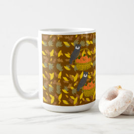 Autumn Owl Pumpkin Pattern Coffee Mug Gift Kaffeetasse