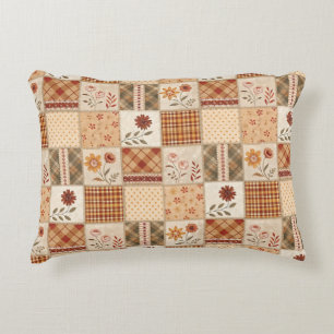 Autumn Patchwork Floral Duvet Cover Dekokissen