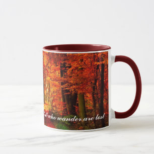 Autumn Path Herbstlaubs Custom Text Coffee Gift Tasse