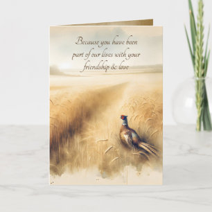 Autumn Pheasant Wedding Vow Erneuerung Einladung