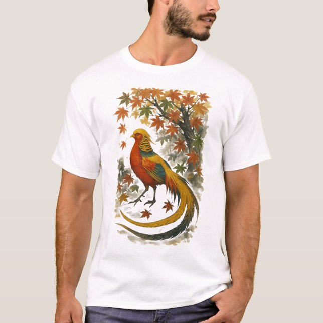 【Autumn Phoenix Japanese Art T-Shirt】 T-Shirt (Vorderseite)