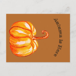 Autumn Postcard mit Pumpkin Postkarte