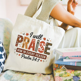 Autumn Psalm 34 Tote Bag Tragetasche