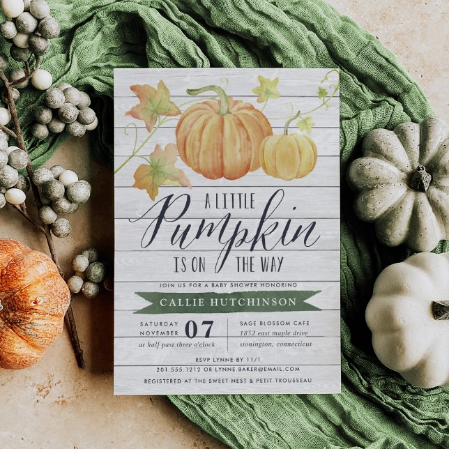 Autumn Pumpkin Baby Dusche Einladung (Von Creator hochgeladen)