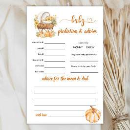 Autumn Pumpkin Baby Predication and Advisor Game