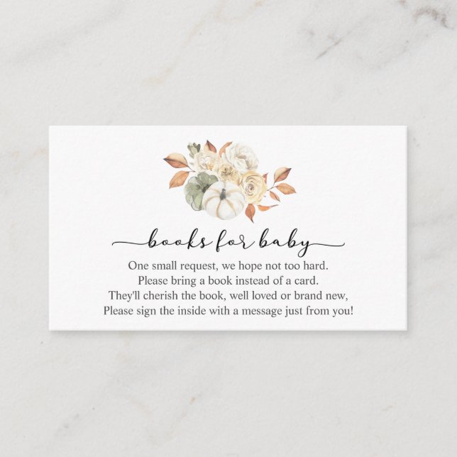 Autumn Pumpkin Books for Baby insert card (Vorderseite)