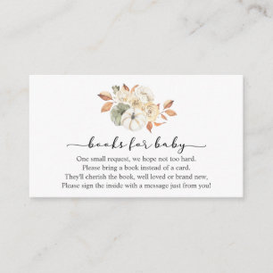 Autumn Pumpkin Books for Baby insert card