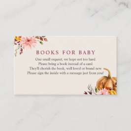 Autumn Pumpkin Books for Baby insert card