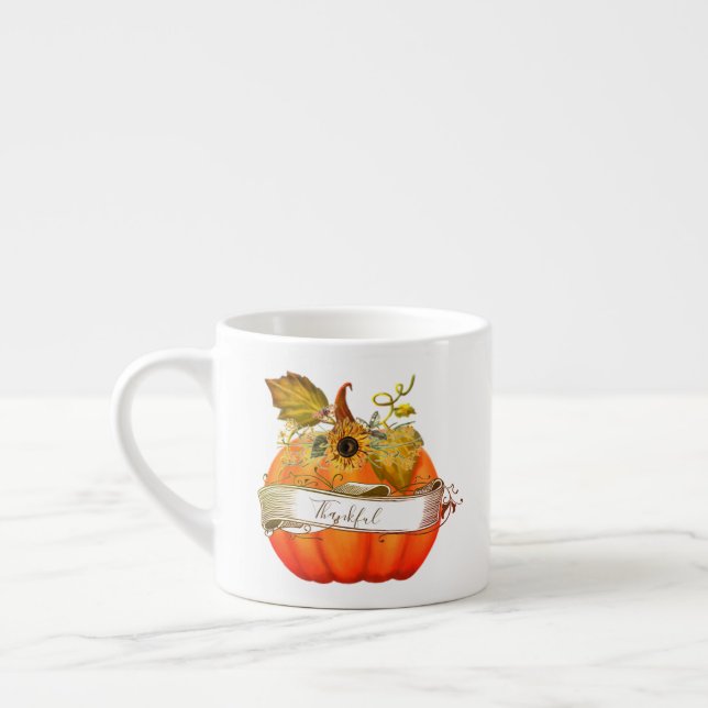 Autumn pumpkin customizeable espressotasse (Links)