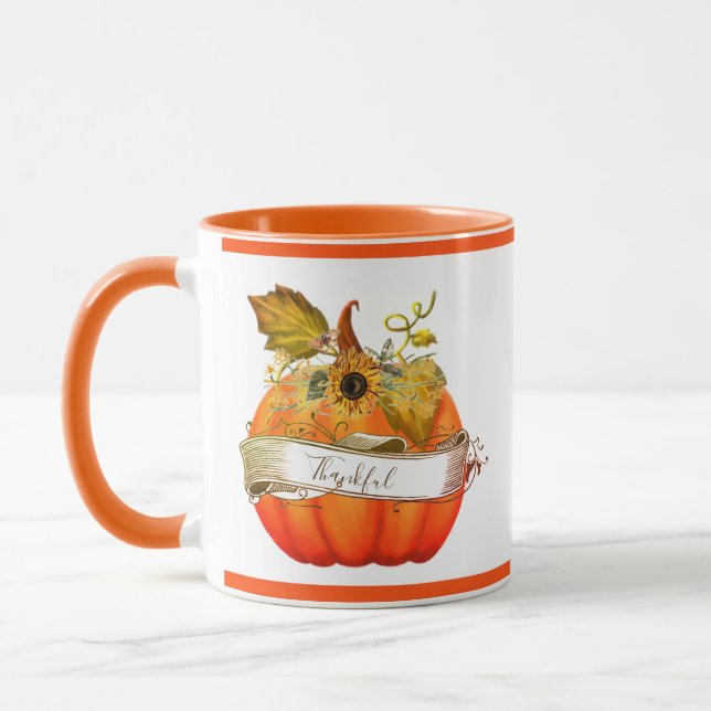 Autumn pumpkin customizeable tasse (Links)