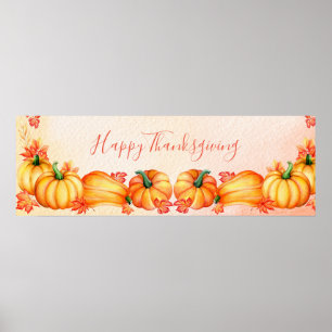 Autumn Pumpkin   Erntedank Banner Poster