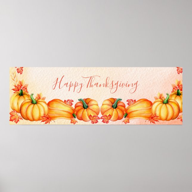 Autumn Pumpkin | Erntedank Banner Poster (Vorne)