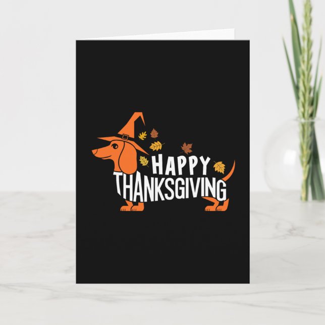 Autumn Pumpkin Fall Dachshund Thanksgiving Womens  Karte (Vorderseite)