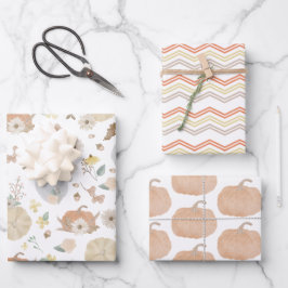 Autumn Pumpkin Fall Geschenkpapier Set