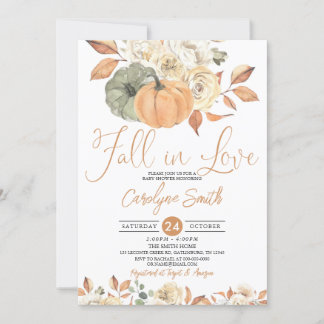 Autumn Pumpkin Falling in Liebe Brautparty Einladung