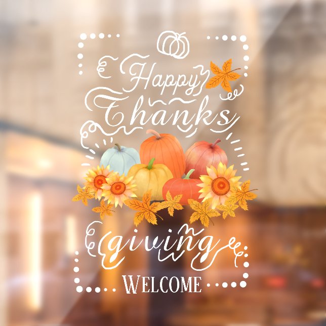 Autumn Pumpkin Fensteraufkleber (Blatt 2)