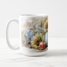 Autumn Pumpkin Floral Tasse