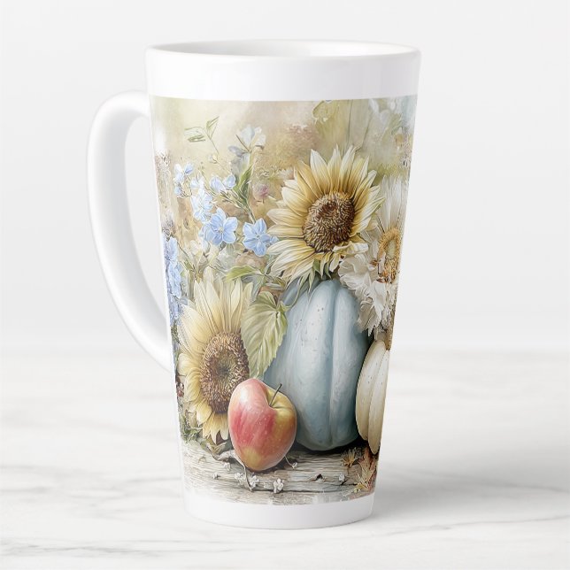 Autumn Pumpkin Floral Tasse (Linke Ecke)