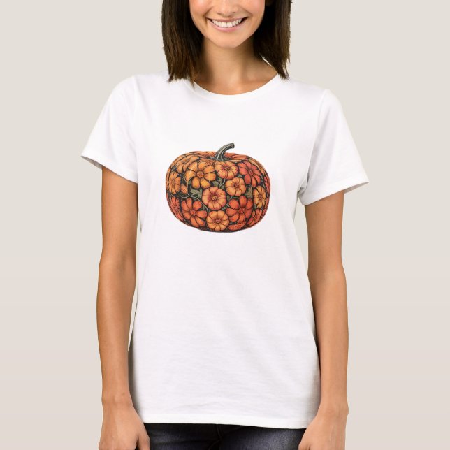 Autumn Pumpkin Halloween Classic T-Shirt.png T-Shirt (Vorderseite)