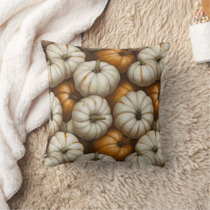Autumn Pumpkin Harvest Pattern   Rustikaler Fall Kissen