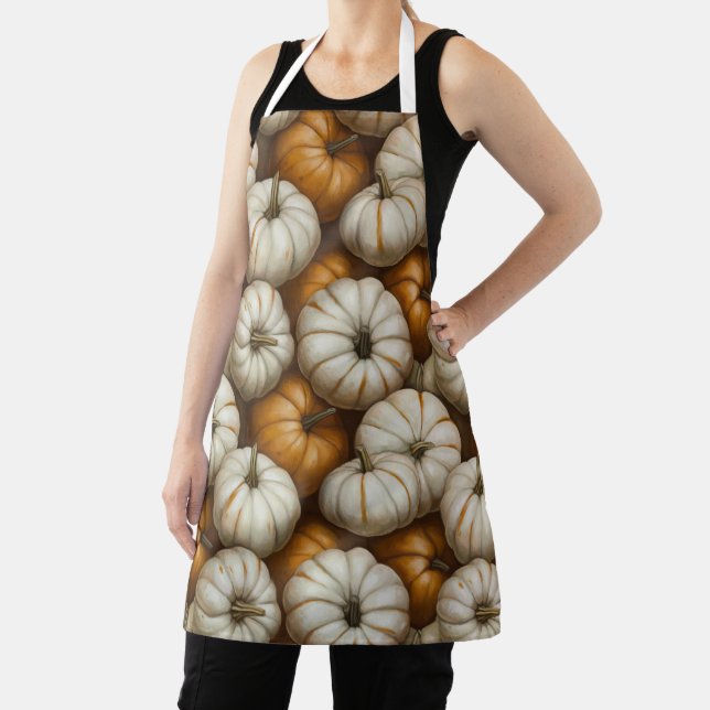 Autumn Pumpkin Harvest Pattern | Rustikaler Fall Schürze (InSitu)