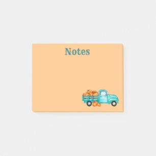 Autumn Pumpkin Harvest Truck Post-It Notes Post-it Klebezettel