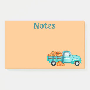 Autumn Pumpkin Harvest Truck Post-It Notes Post-it Klebezettel