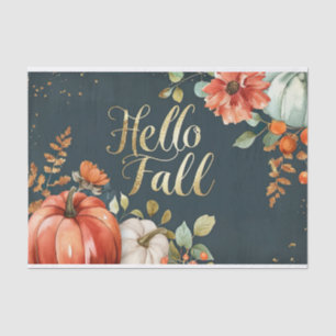 Autumn Pumpkin Herbstlaubs Rustic Decoupage Seidenpapier