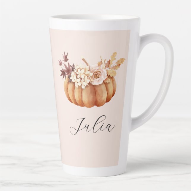Autumn Pumpkin Latte Tasse | Gemütliches rustikale (Rechts)