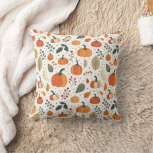 Autumn Pumpkin & Leaf Pattern   Gemütlicher Fall Kissen