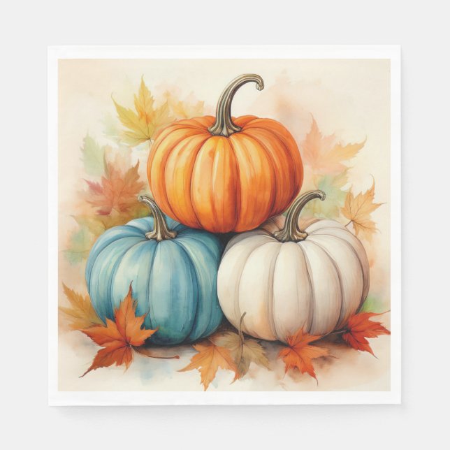 Autumn Pumpkin Luncheon Napkin Serviette (Vorderseite)