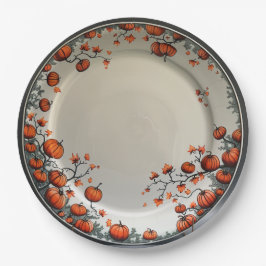 Autumn Pumpkin Paper Plate Pappteller