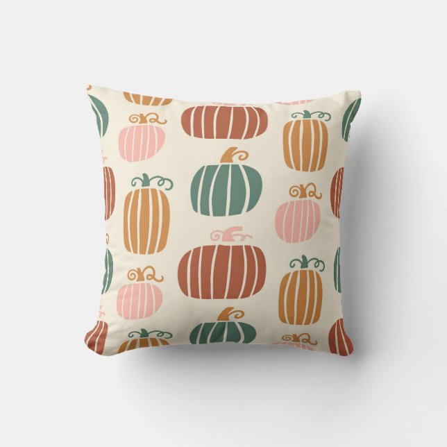 Autumn Pumpkin Pattern Kissen (Vorderseite)