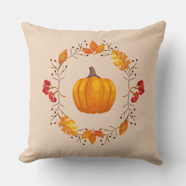 Autumn Pumpkin Pillow Kissen (Vorderseite)