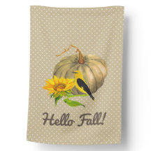 Autumn Pumpkin Sonnenblume und Finch