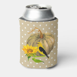 Autumn Pumpkin Sonnenblume und Finch Dosenkühler