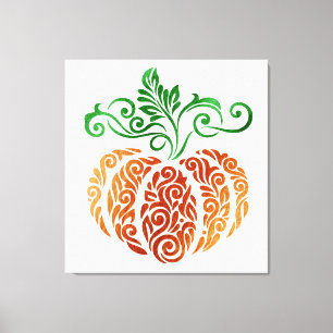 Autumn Pumpkin Swirl Leinwanddruck